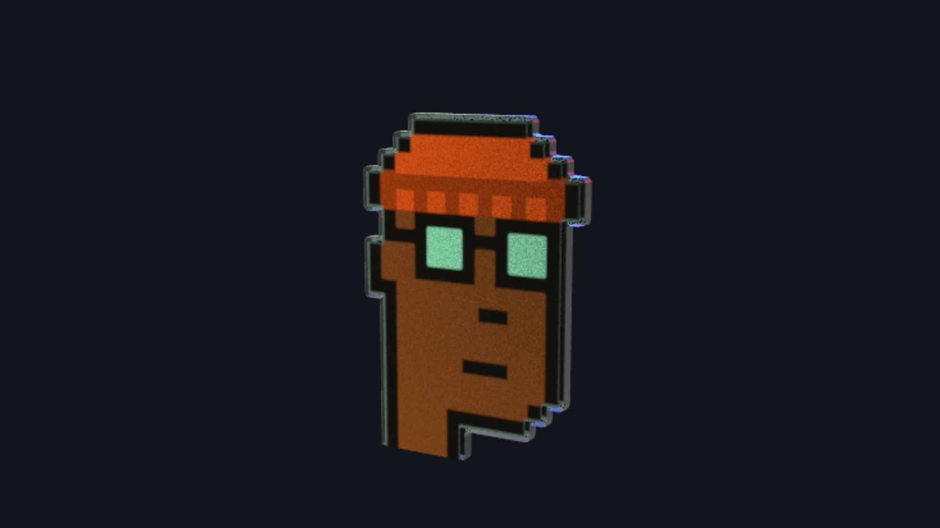 Cryptopunk Crypto Bitcoin Coin NFT 0484 3D model_1