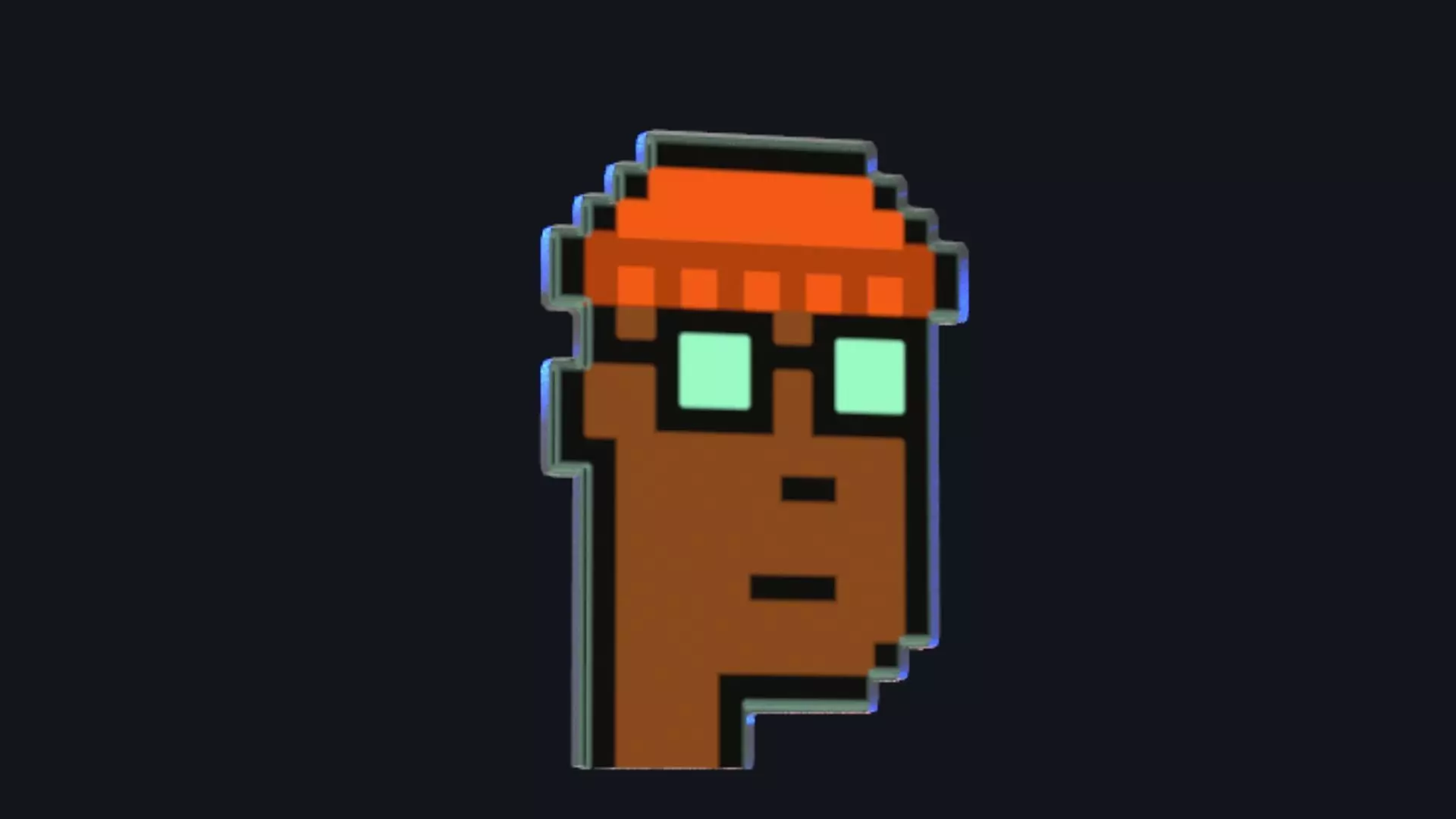 Cryptopunk Crypto Bitcoin Coin NFT 0484 3D model_0