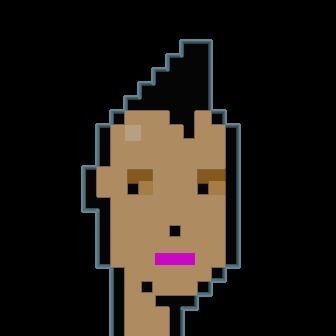 Cryptopunk Crypto Bitcoin Coin NFT 0477 3D model_8