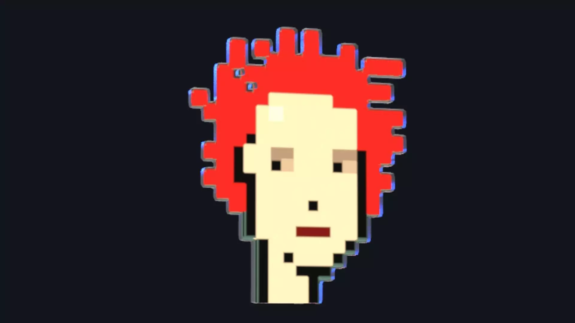 Cryptopunk Crypto Bitcoin Coin NFT 0475 3D model_0