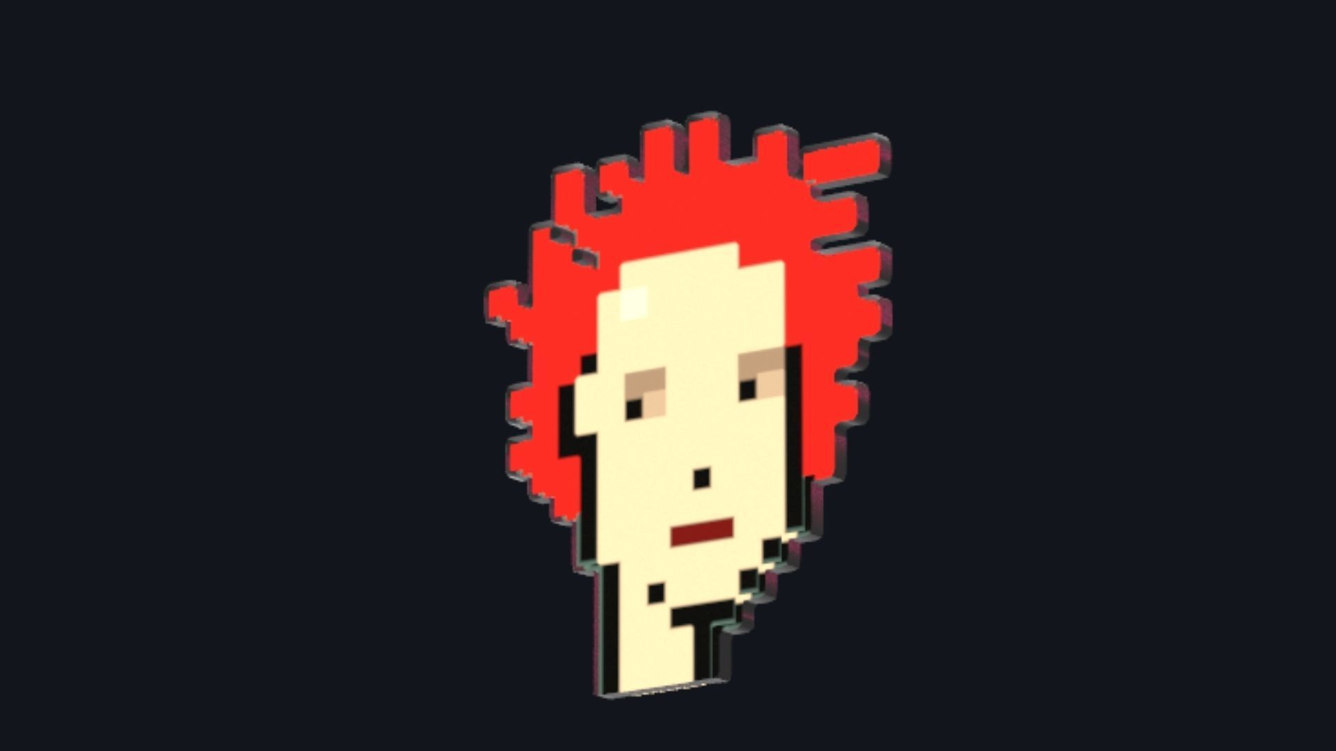 Cryptopunk Crypto Bitcoin Coin NFT 0475 3D model_3