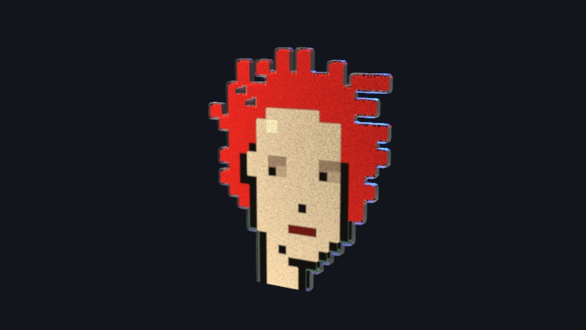 Cryptopunk Crypto Bitcoin Coin NFT 0475 3D model_1