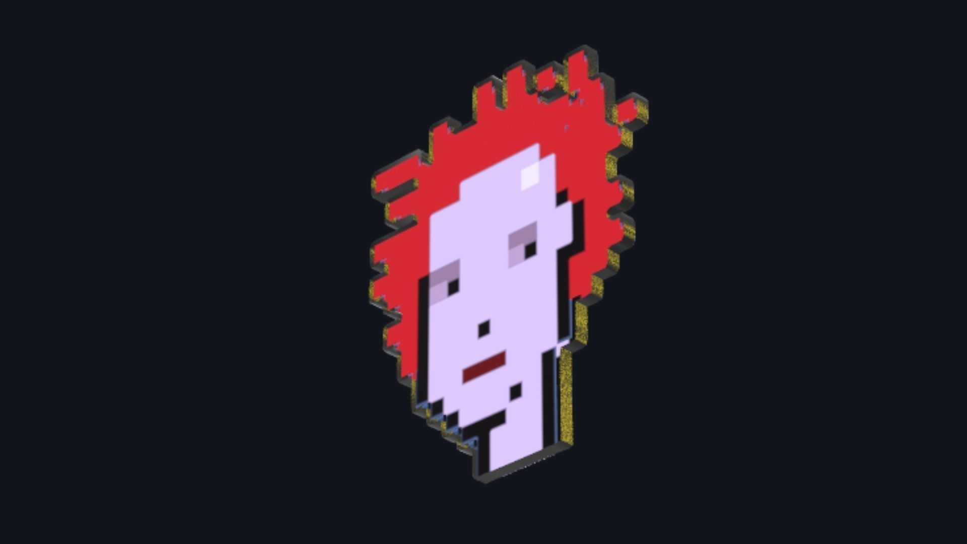 Cryptopunk Crypto Bitcoin Coin NFT 0475 3D model_5