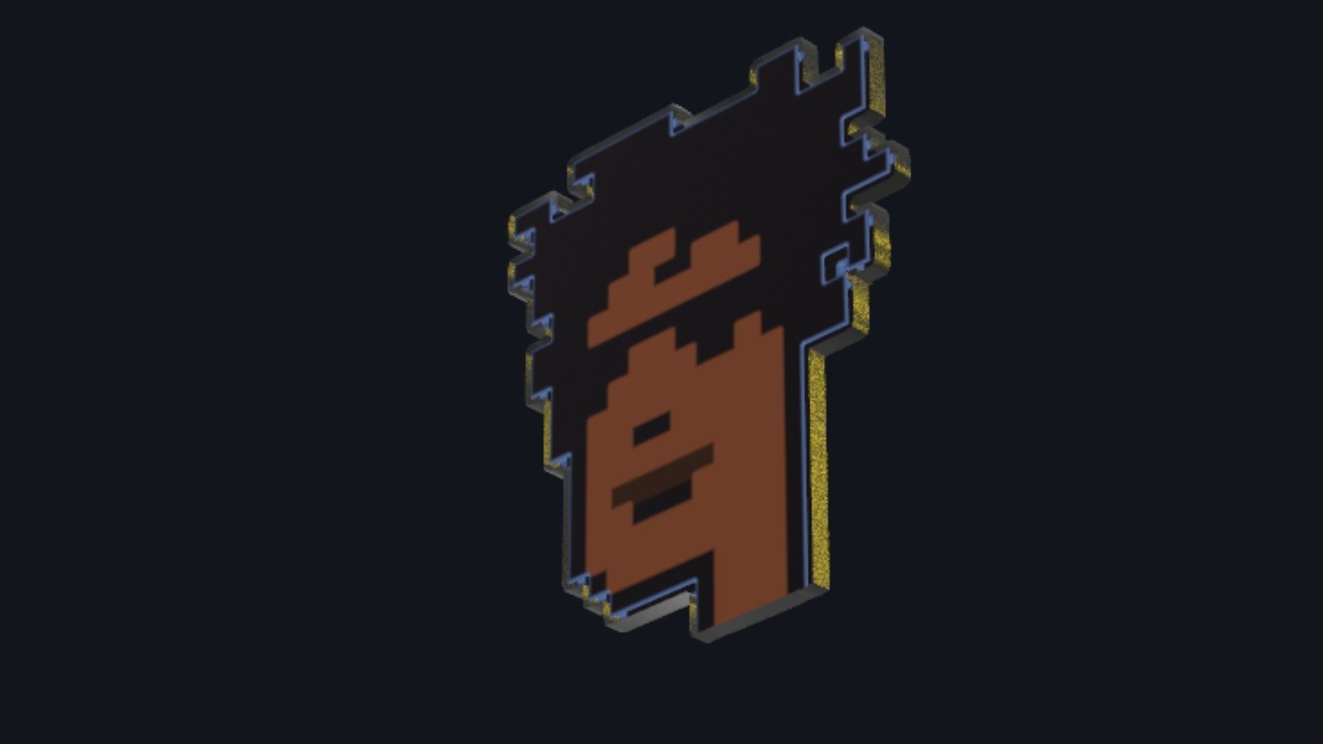 Cryptopunk Crypto Bitcoin Coin NFT 0472 3D model_5