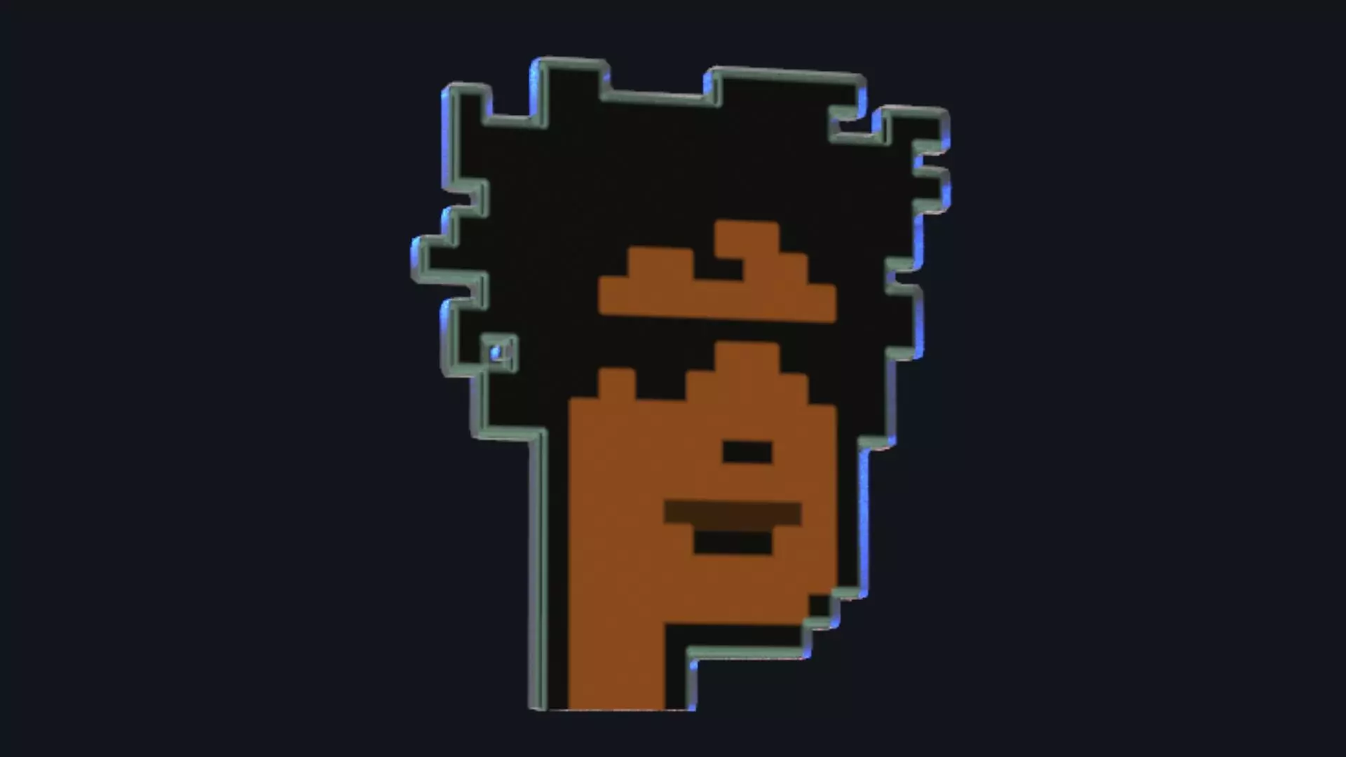 Cryptopunk Crypto Bitcoin Coin NFT 0472 3D model_0