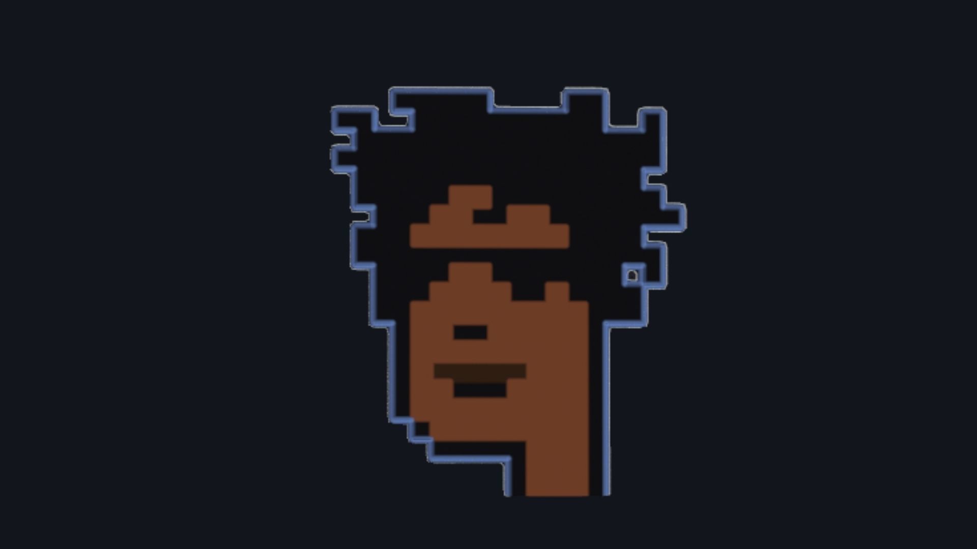 Cryptopunk Crypto Bitcoin Coin NFT 0472 3D model_7