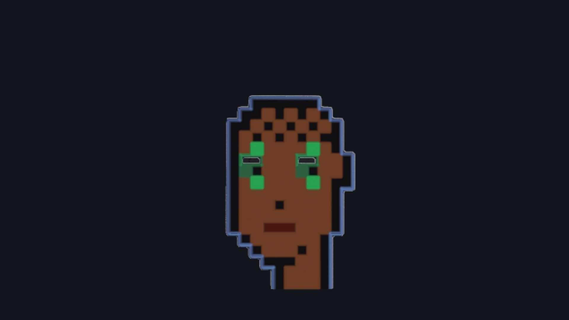 Cryptopunk Crypto Bitcoin Coin NFT 0471 3D model_7