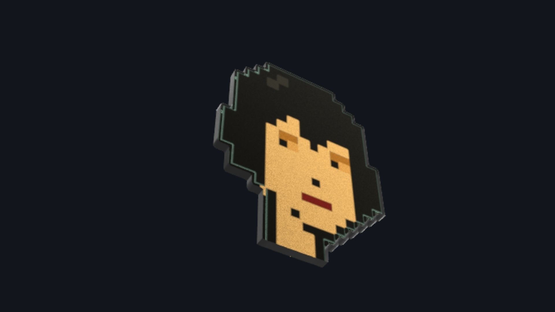 Cryptopunk Crypto Bitcoin Coin NFT 0469 3D model_2