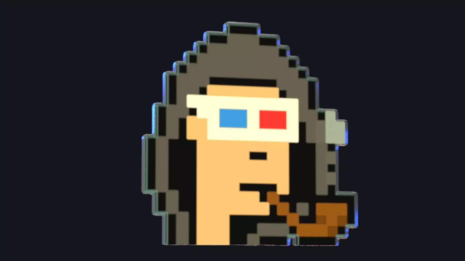 Cryptopunk Crypto Bitcoin Coin NFT 0465 3D model_0