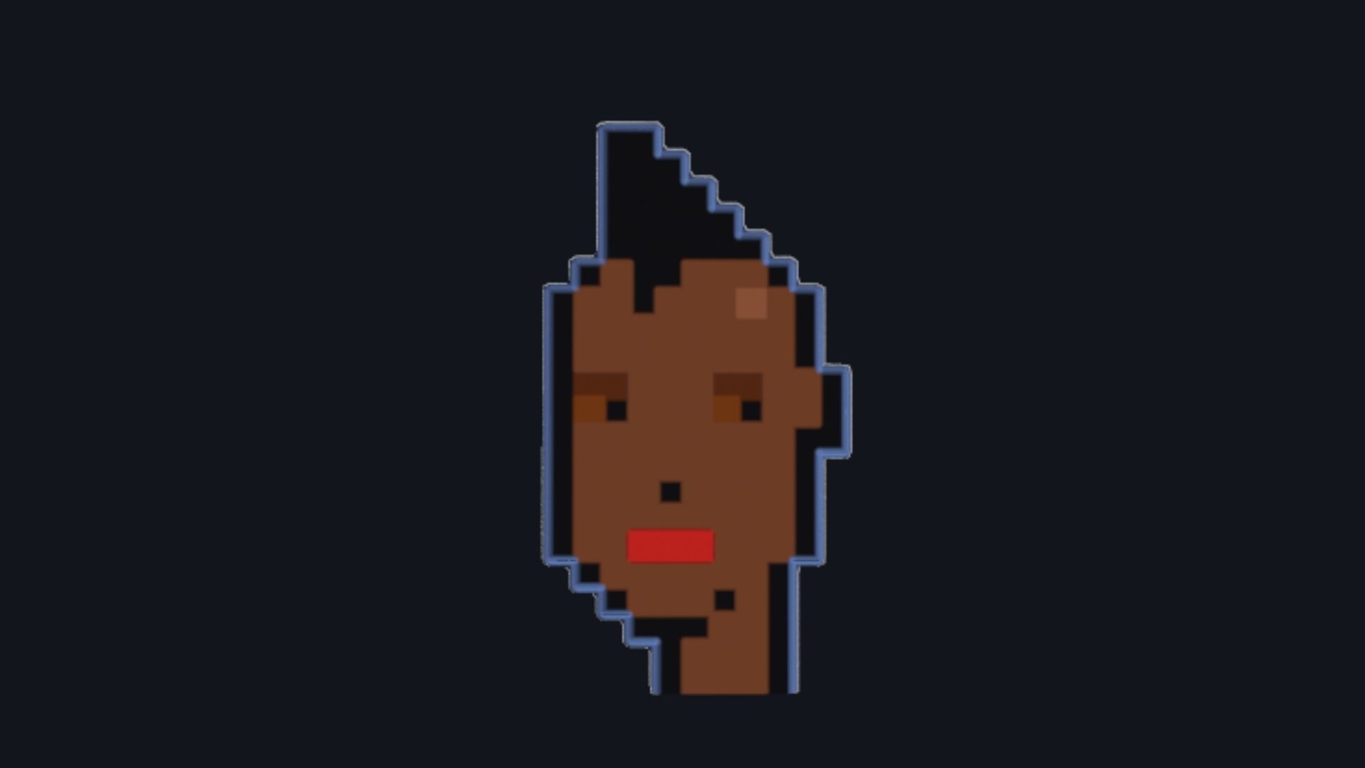 Cryptopunk Crypto Bitcoin Coin NFT 0464 3D model_7