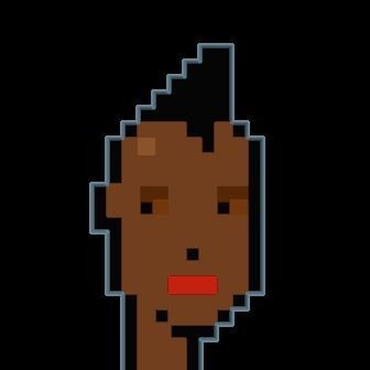 Cryptopunk Crypto Bitcoin Coin NFT 0464 3D model_8