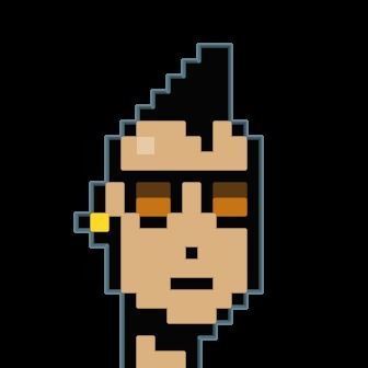 Cryptopunk Crypto Bitcoin Coin NFT 0460 3D model_8