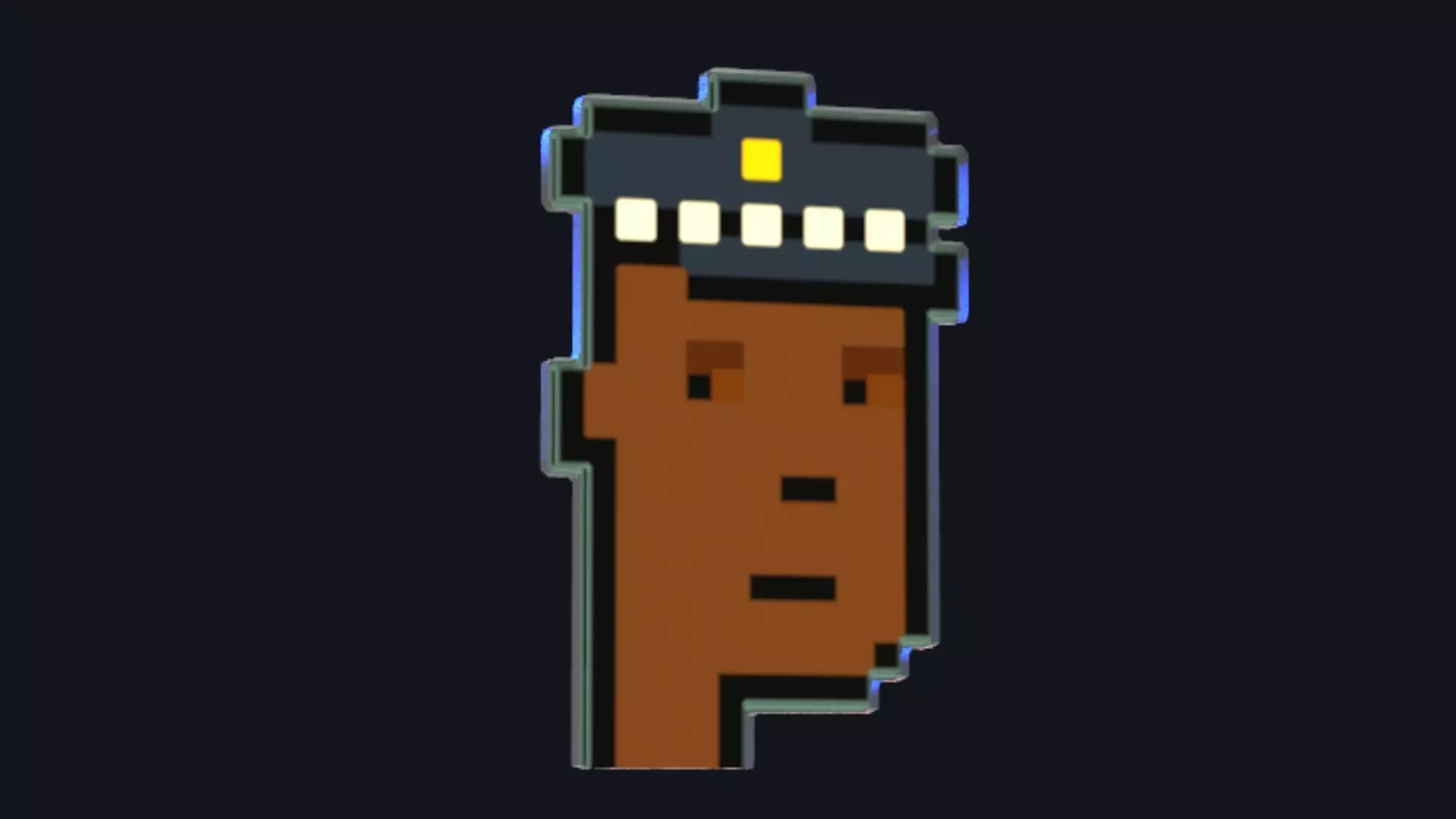 Cryptopunk Crypto Bitcoin Coin NFT 0459 3D model_0