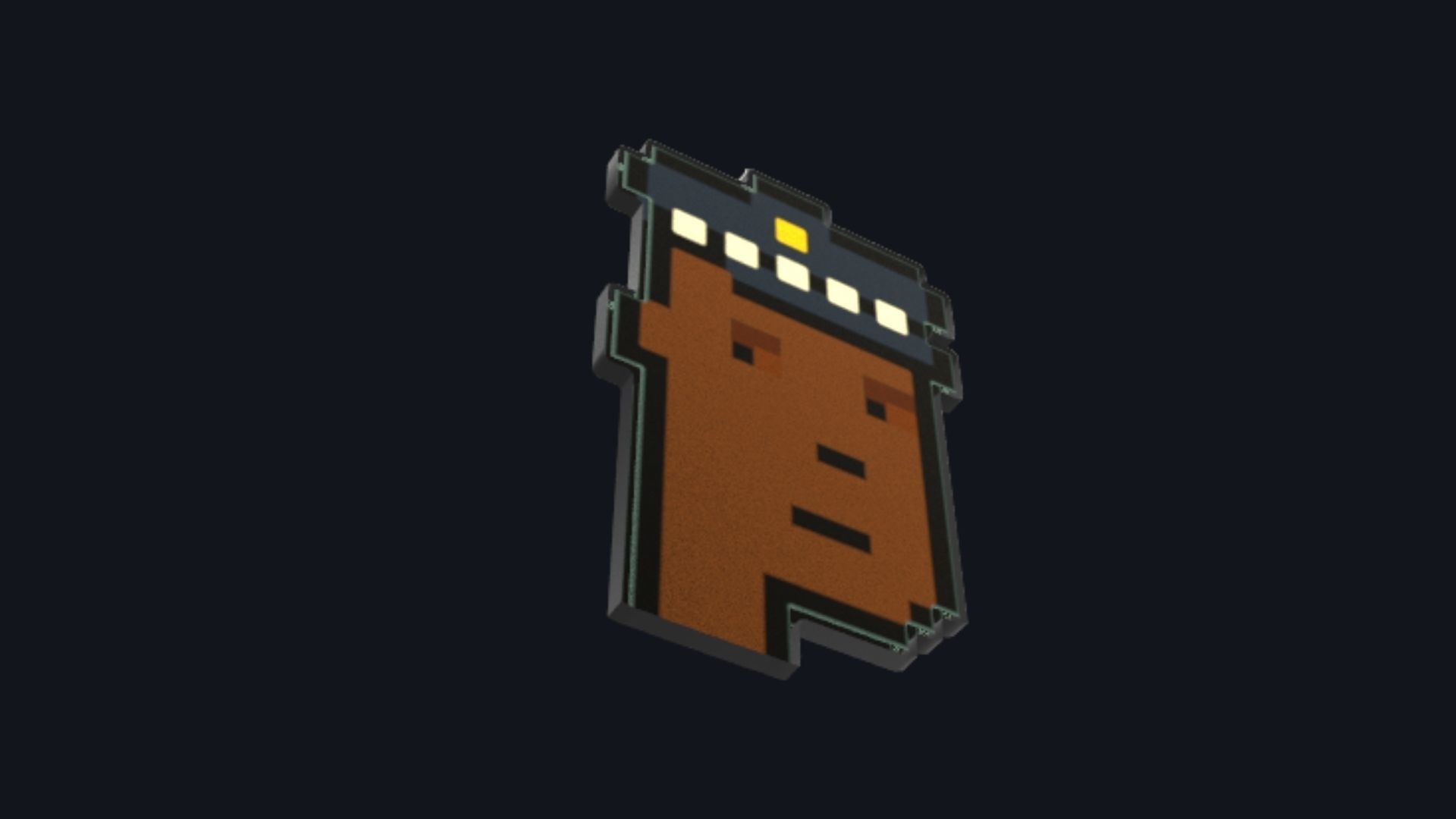 Cryptopunk Crypto Bitcoin Coin NFT 0459 3D model_2