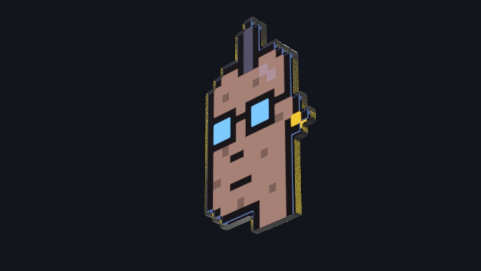 Cryptopunk Crypto Bitcoin Coin NFT 0456 3D model_5