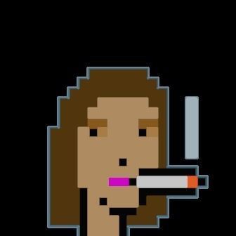 Cryptopunk Crypto Bitcoin Coin NFT 0449 3D model_8