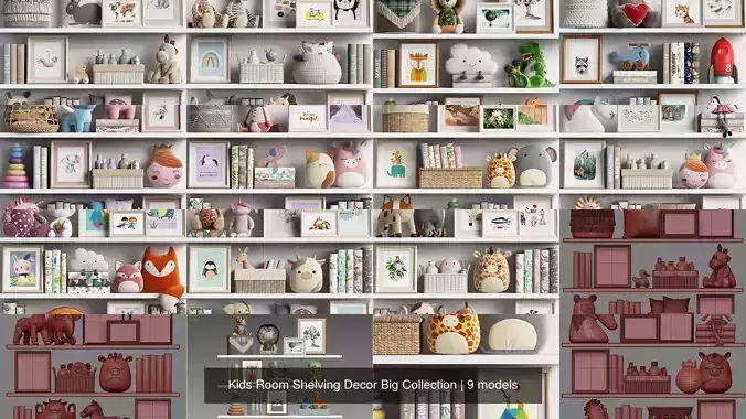 Kids Room Shelving Decor Big Collection