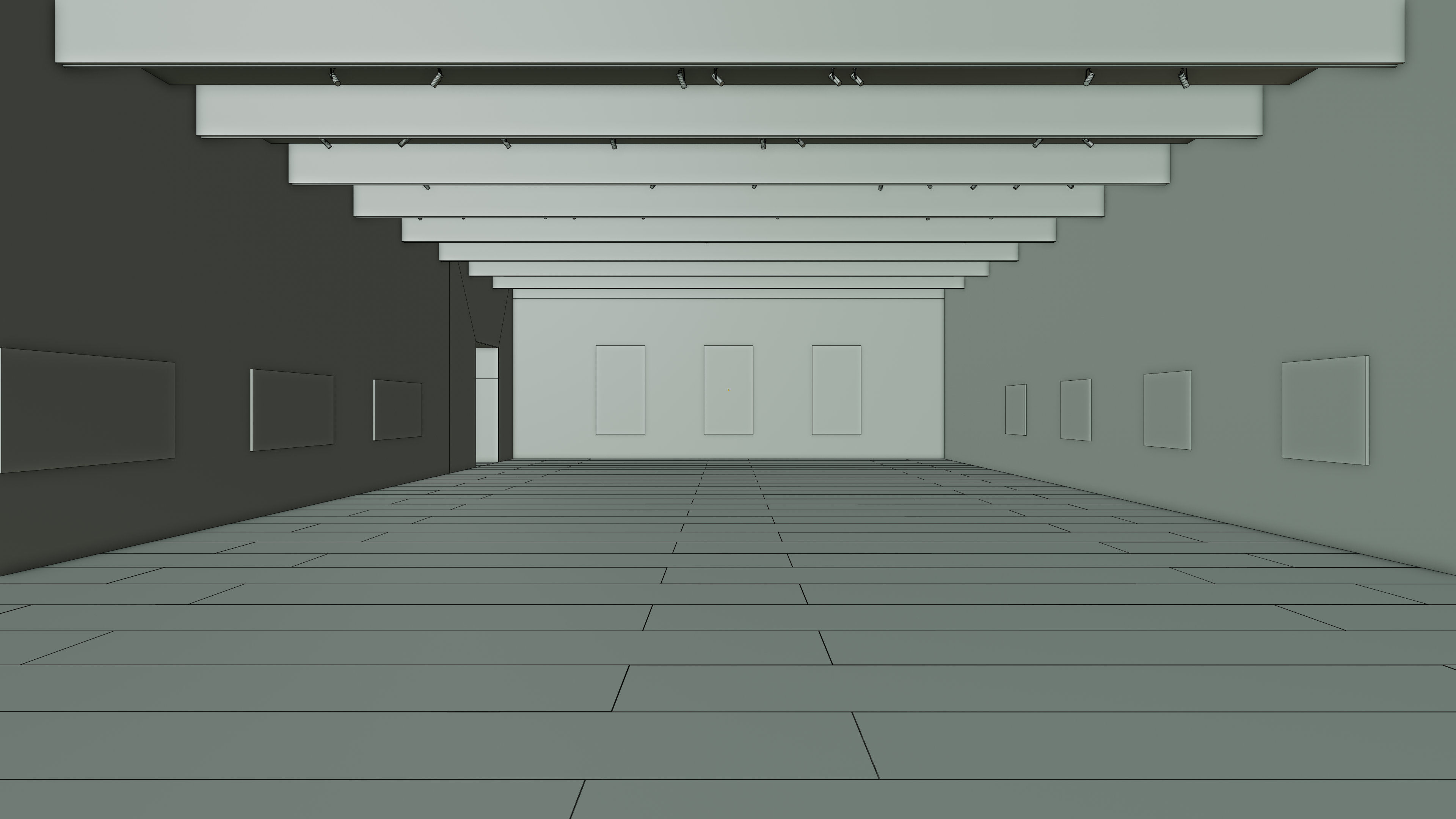 Art Museum Gallery Interior 30 Low-poly 3D model_13