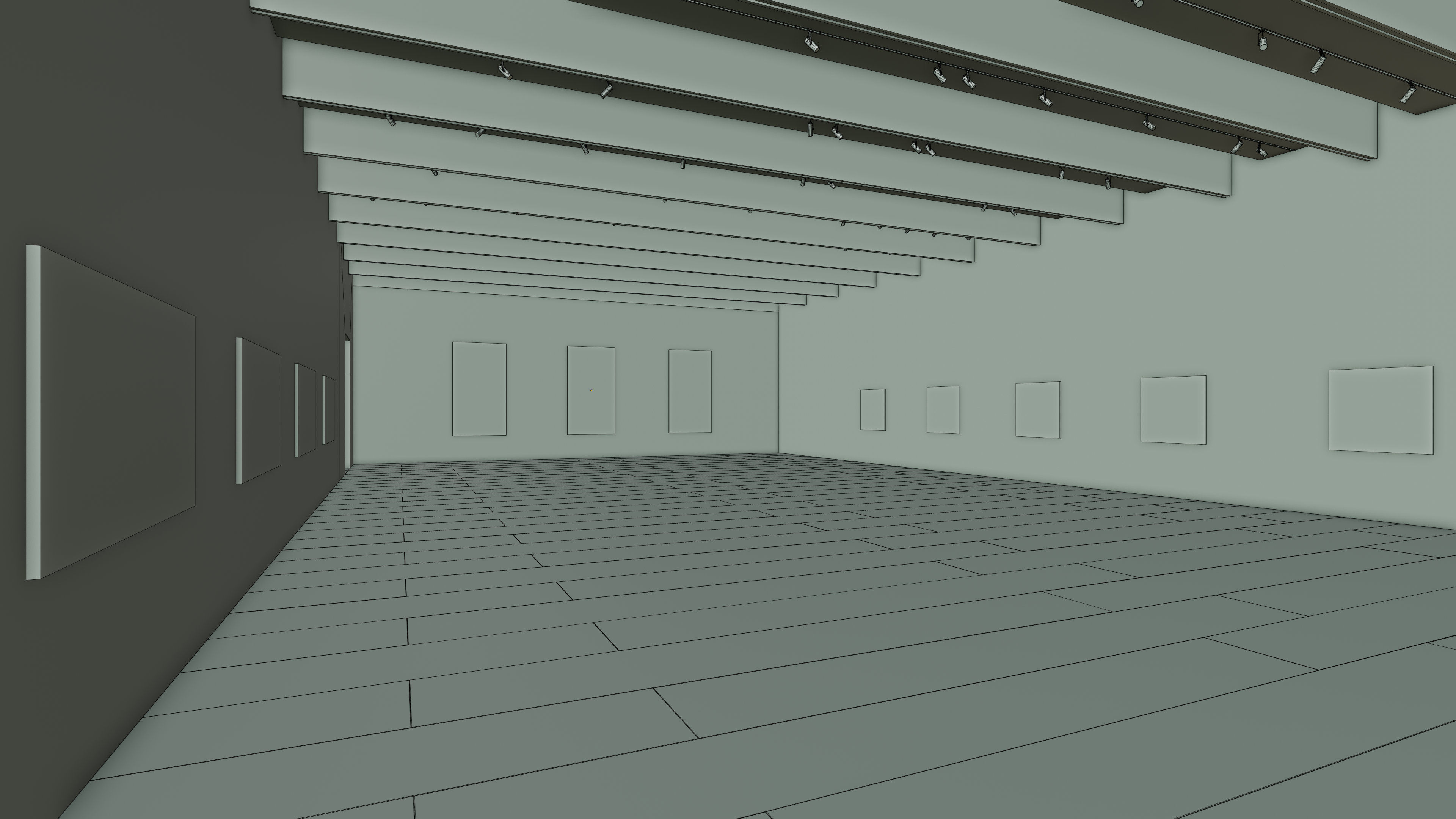 Art Museum Gallery Interior 30 Low-poly 3D model_12