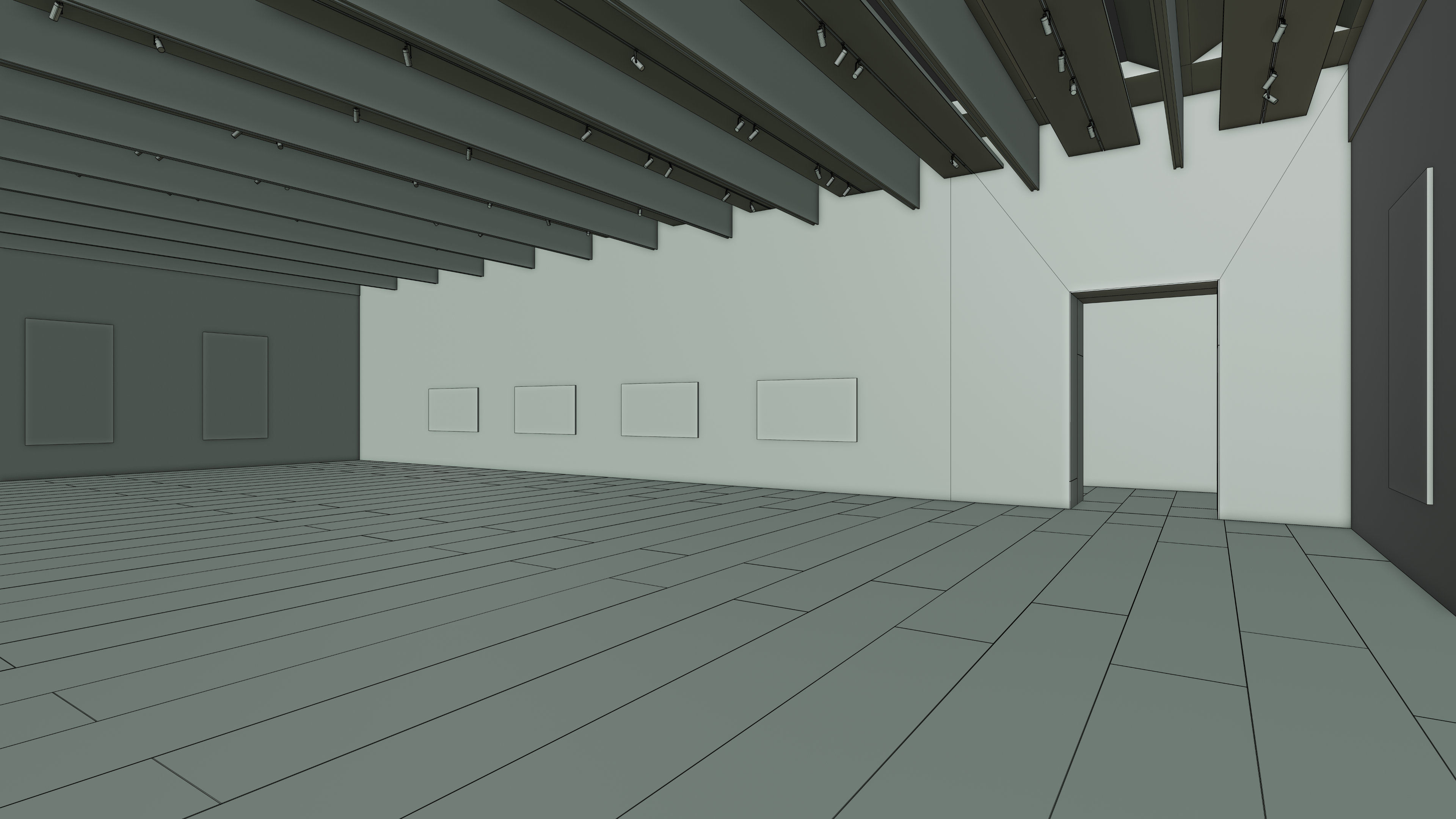 Art Museum Gallery Interior 30 Low-poly 3D model_16