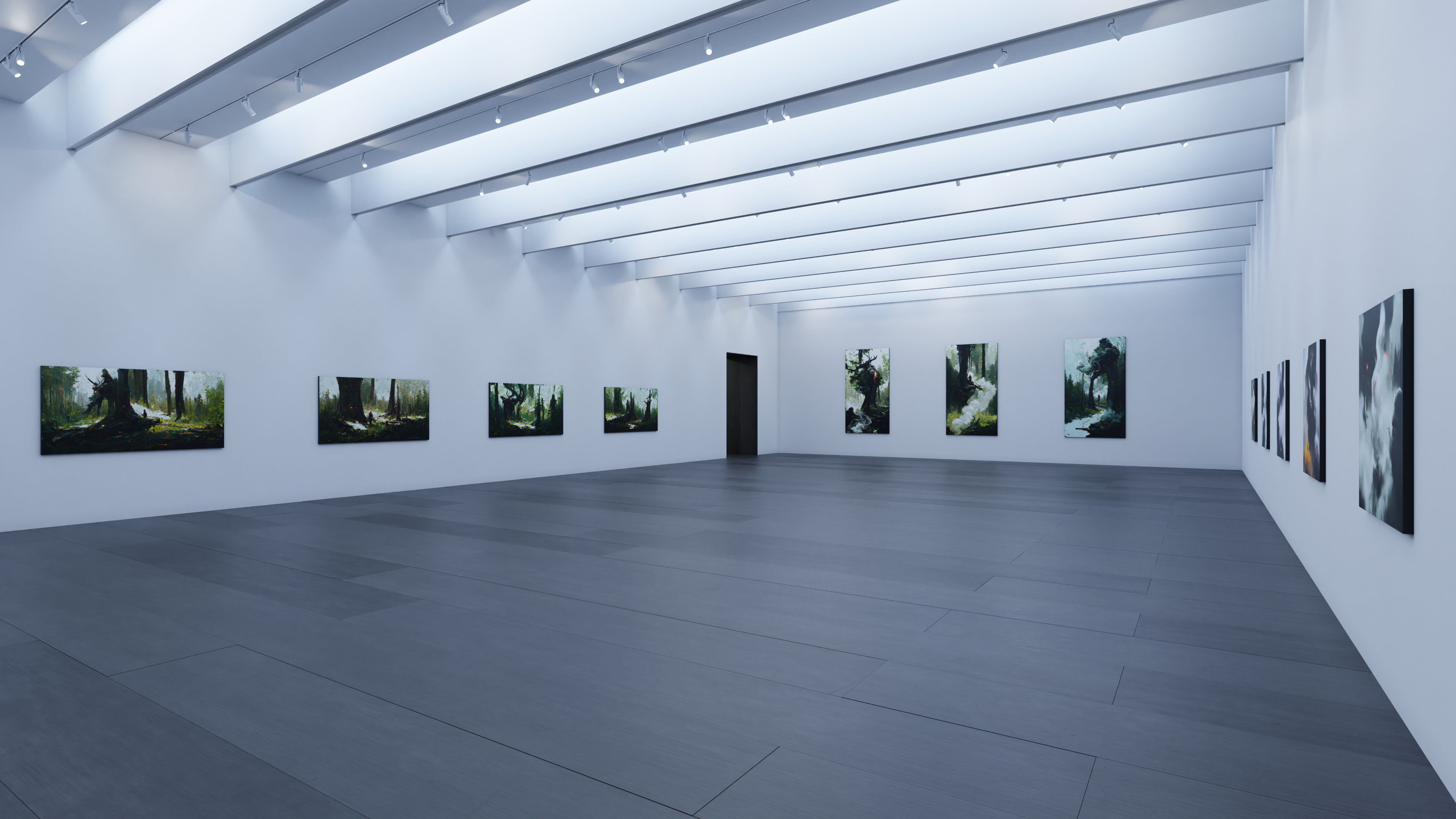 Art Museum Gallery Interior 30 Low-poly 3D model_2