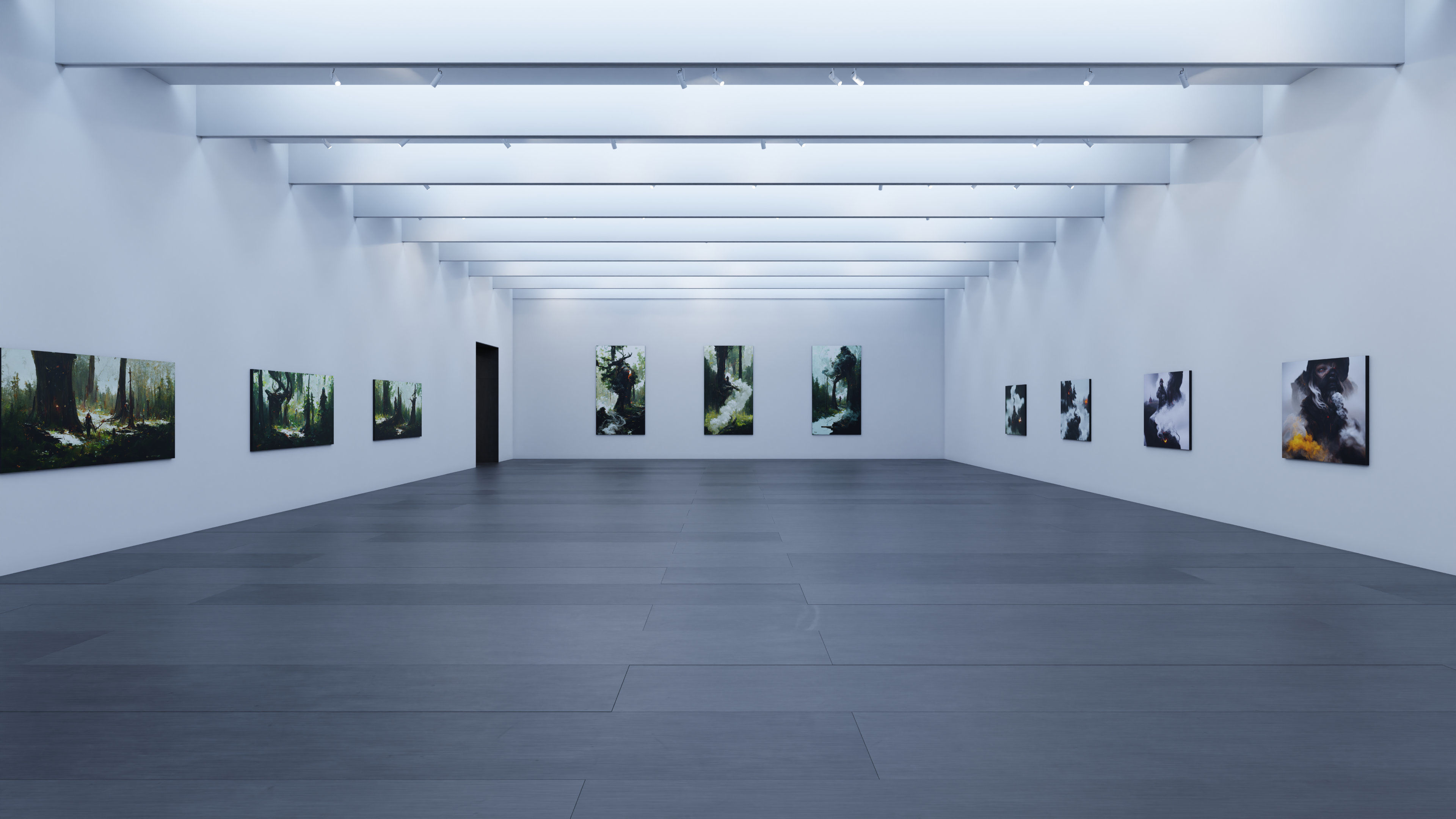 Art Museum Gallery Interior 30 Low-poly 3D model_1