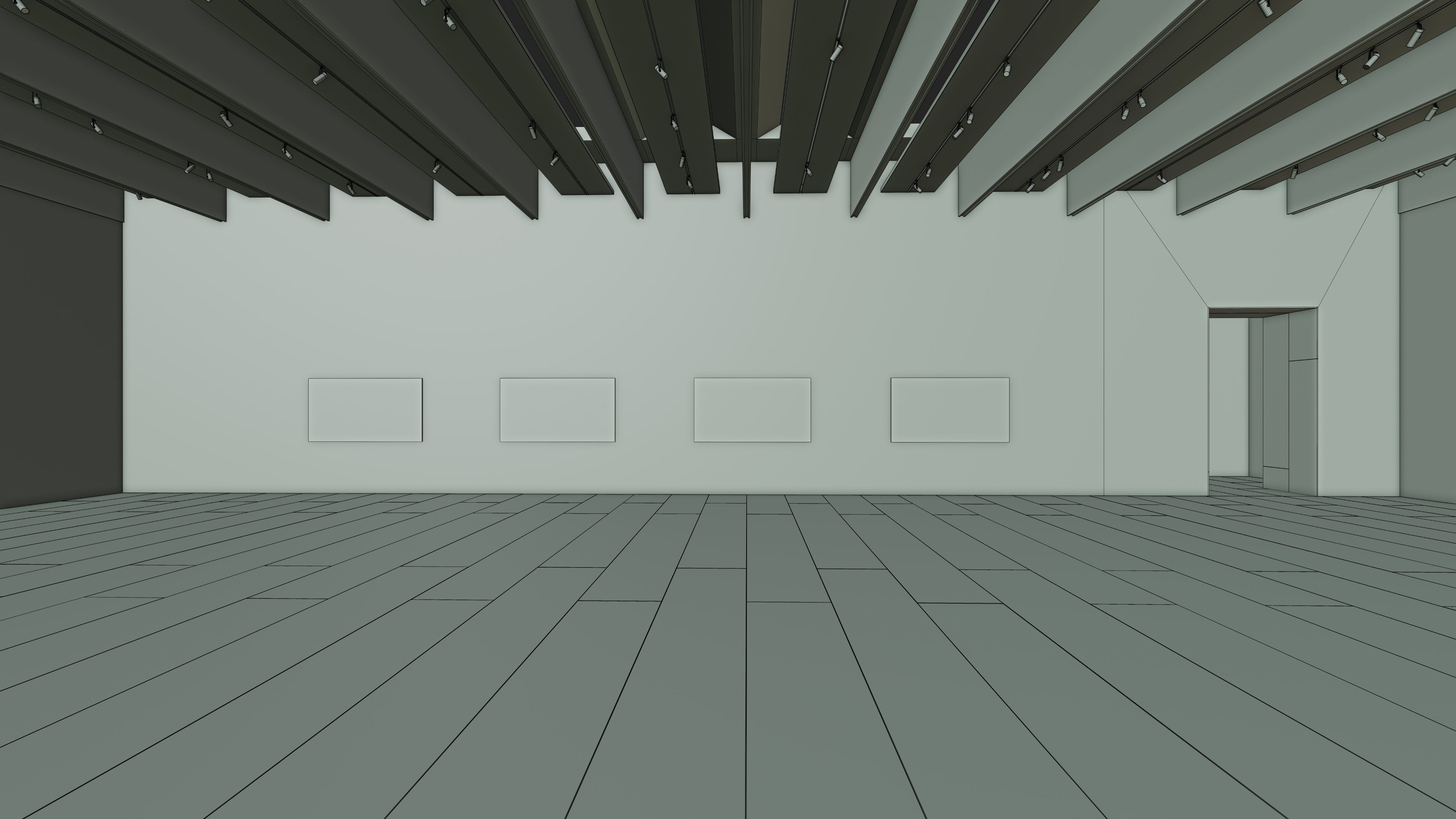 Art Museum Gallery Interior 30 Low-poly 3D model_15