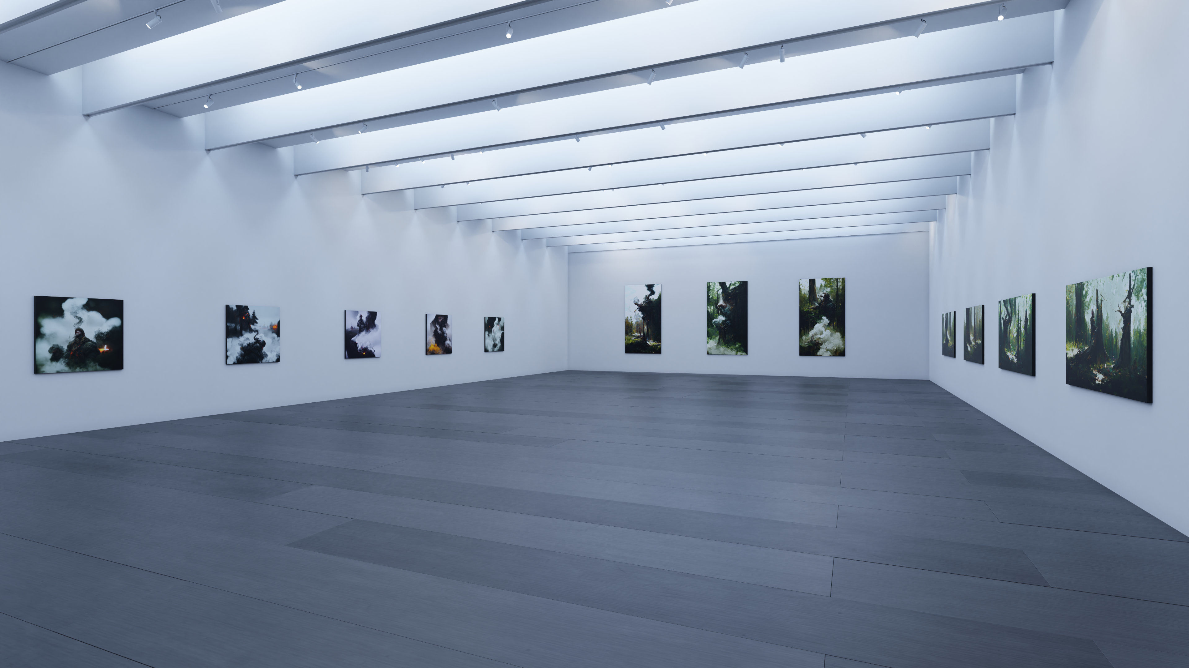 Art Museum Gallery Interior 30 Low-poly 3D model_6