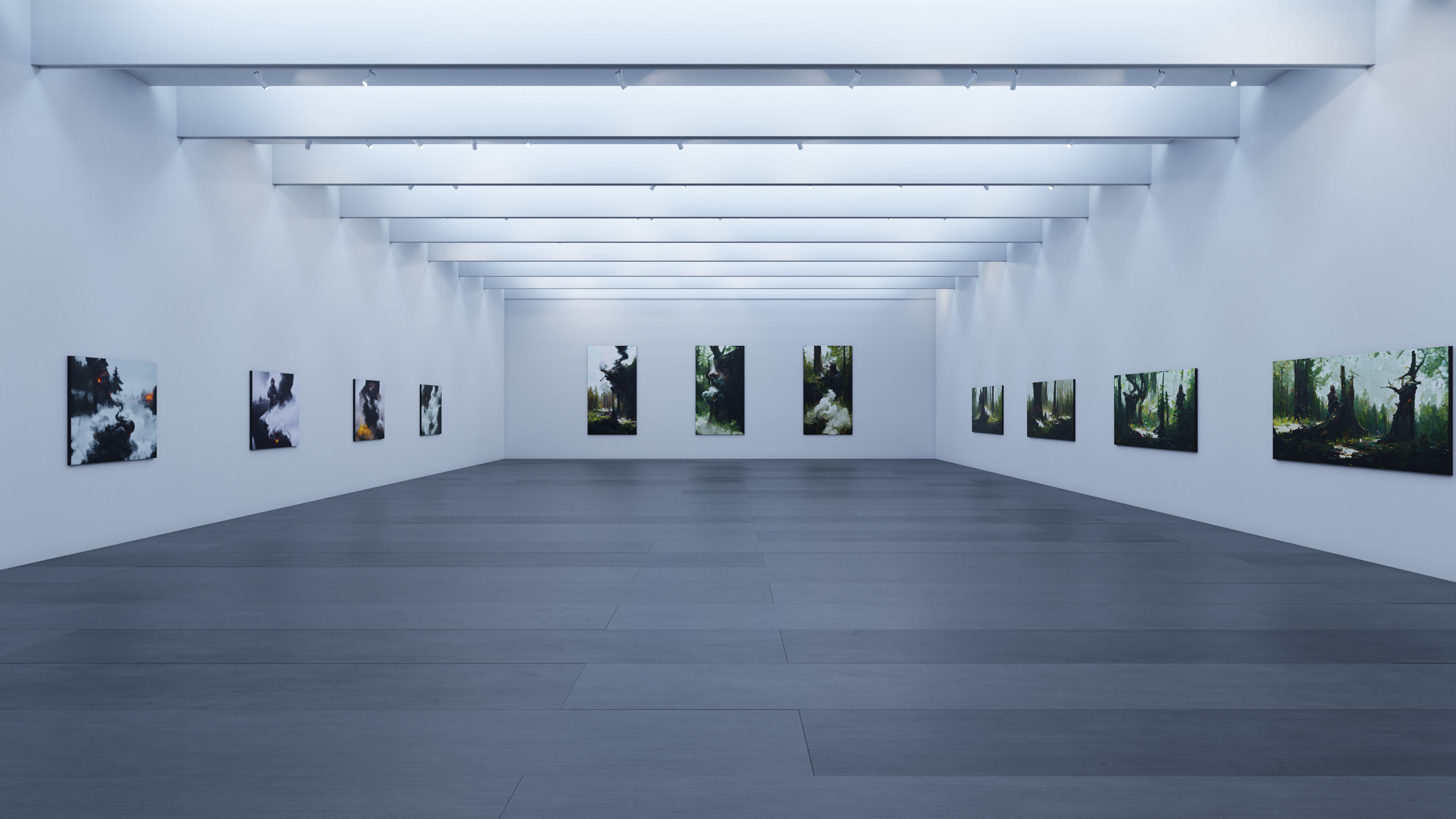 Art Museum Gallery Interior 30 Low-poly 3D model_5