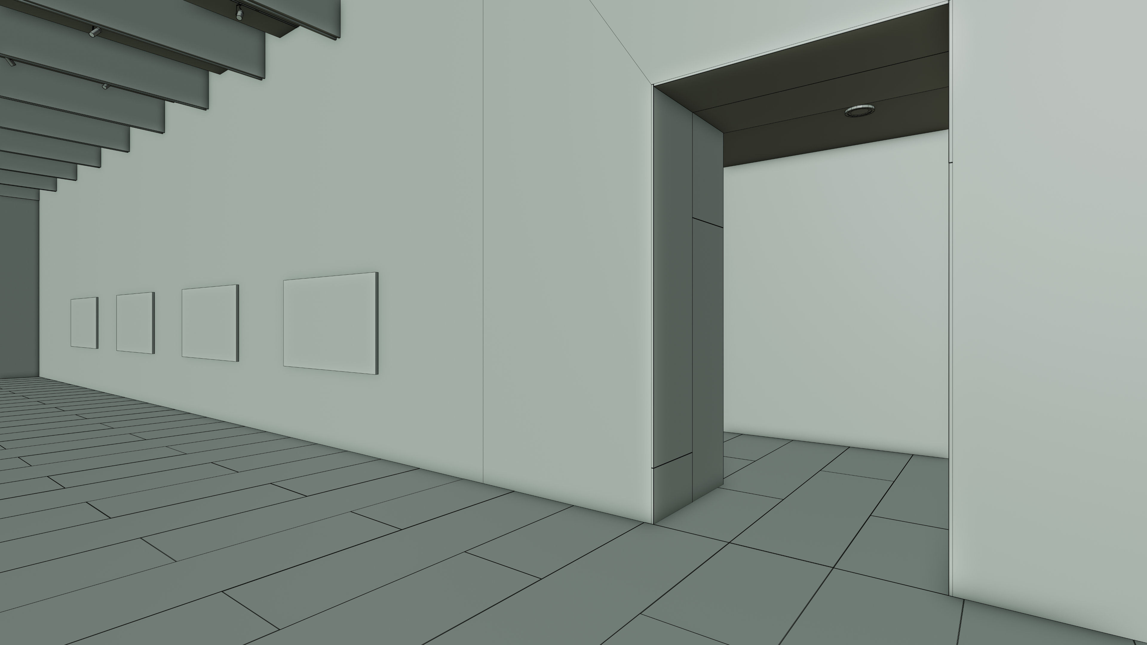 Art Museum Gallery Interior 30 Low-poly 3D model_19