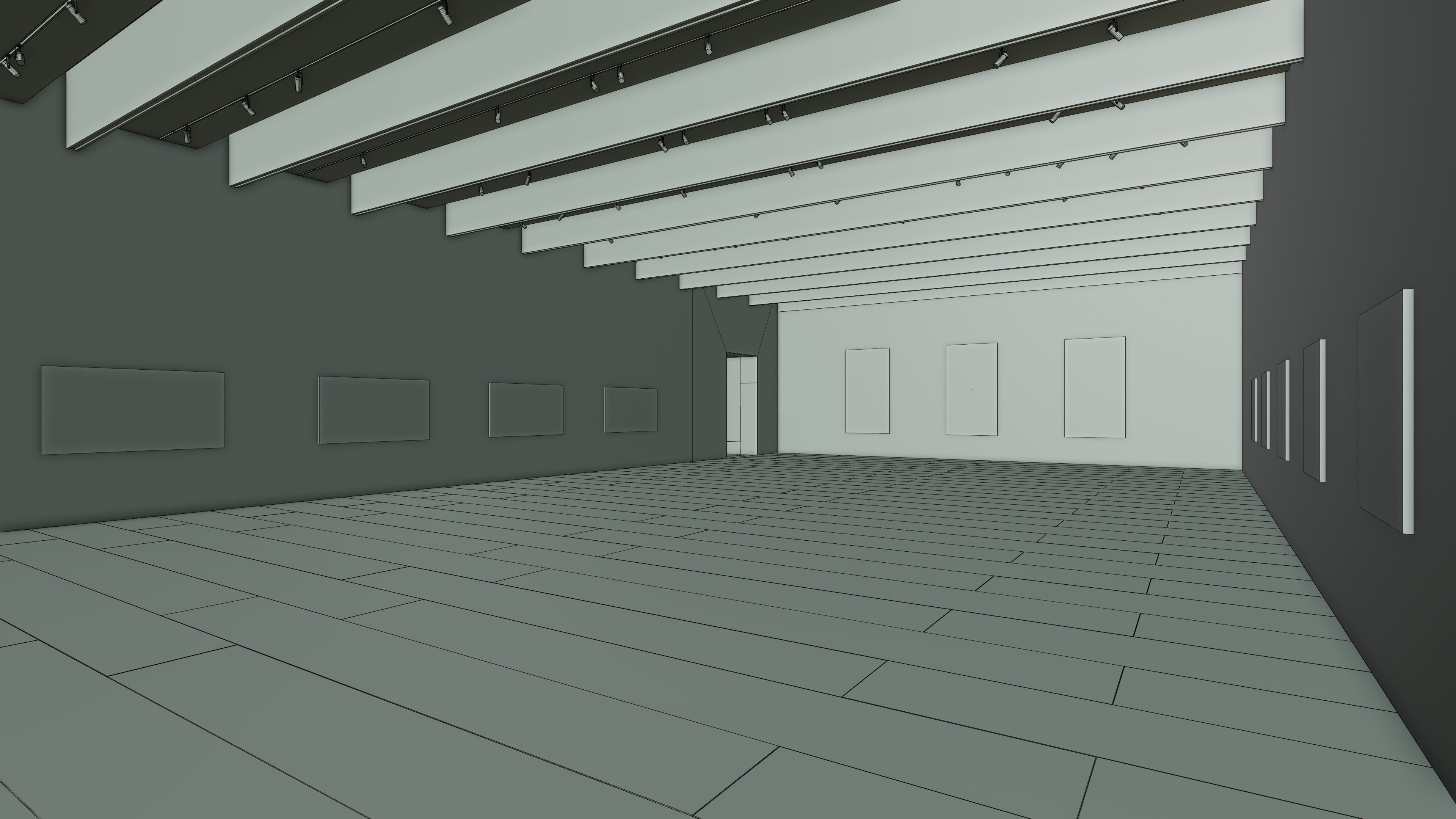 Art Museum Gallery Interior 30 Low-poly 3D model_14