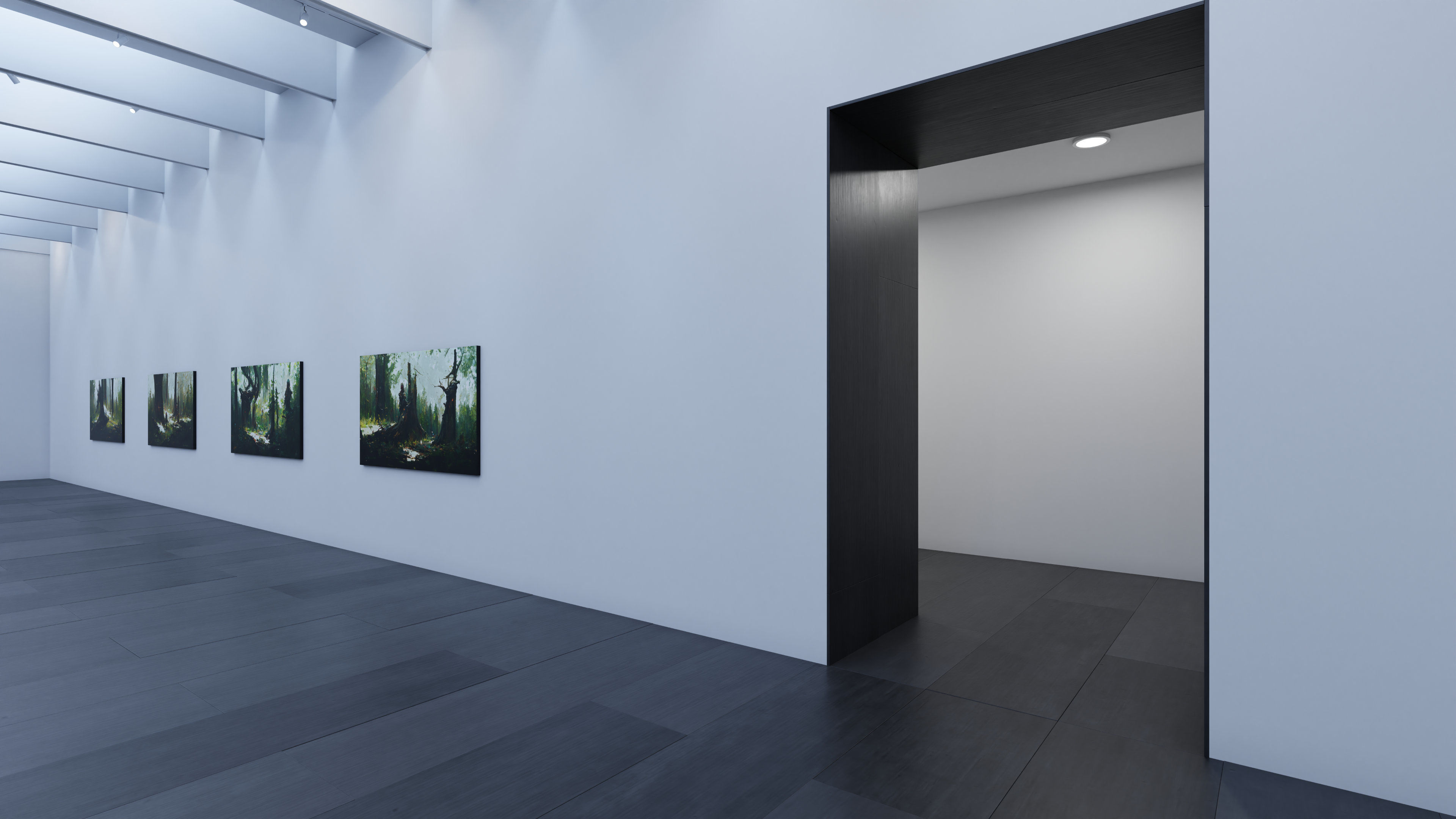 Art Museum Gallery Interior 30 Low-poly 3D model_7