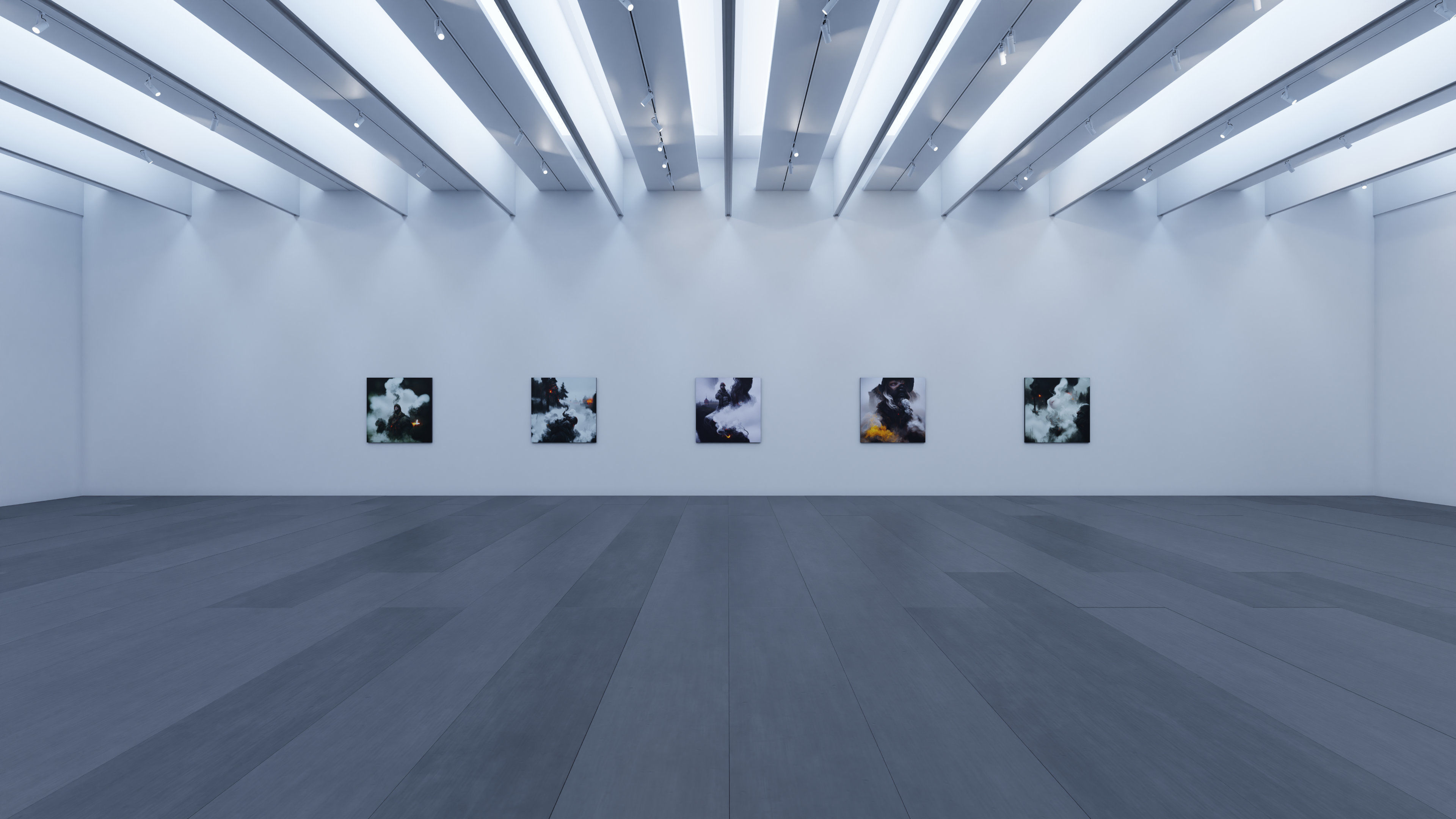 Art Museum Gallery Interior 30 Low-poly 3D model_11