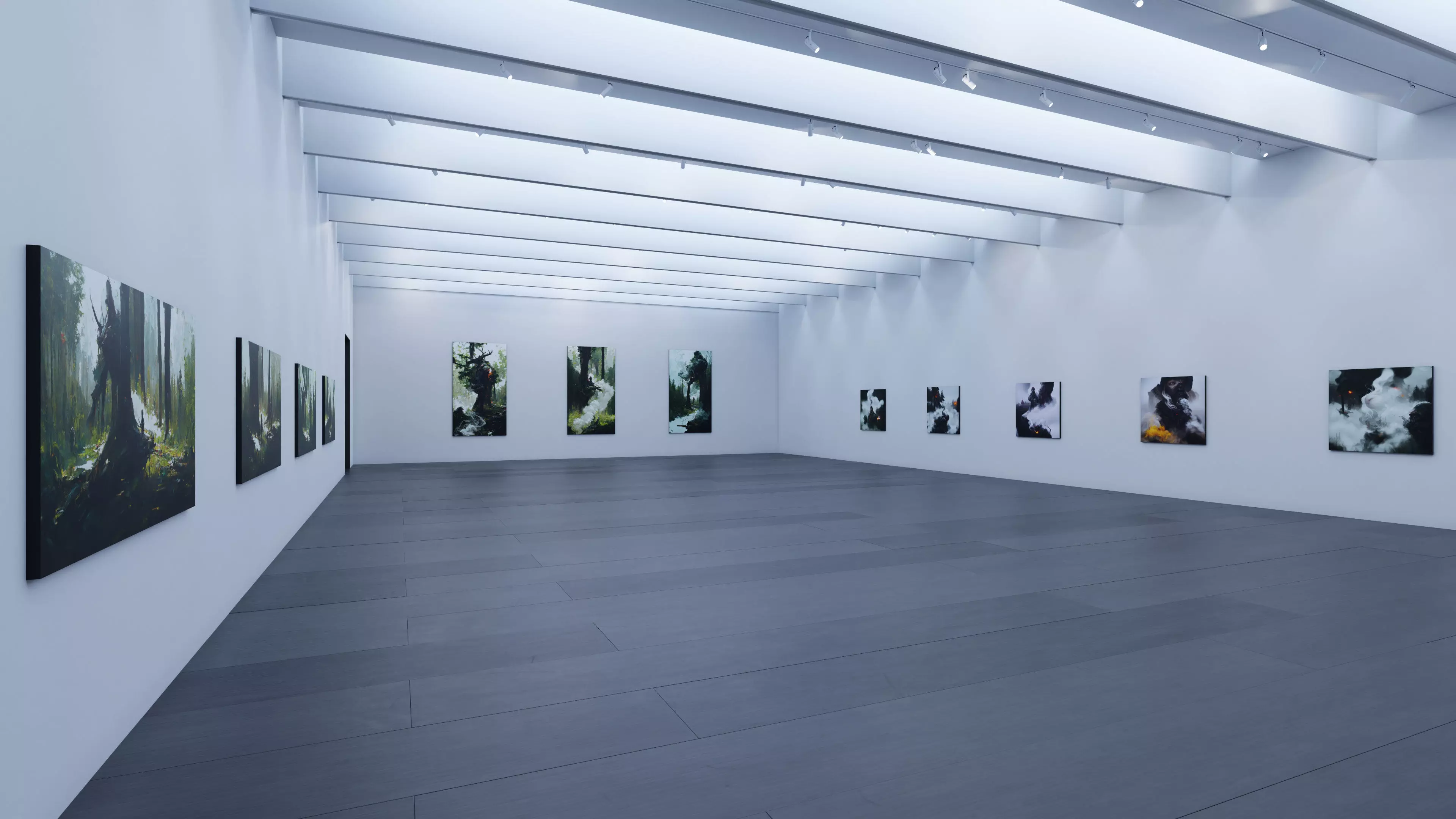 Art Museum Gallery Interior 30 Low-poly 3D model_0