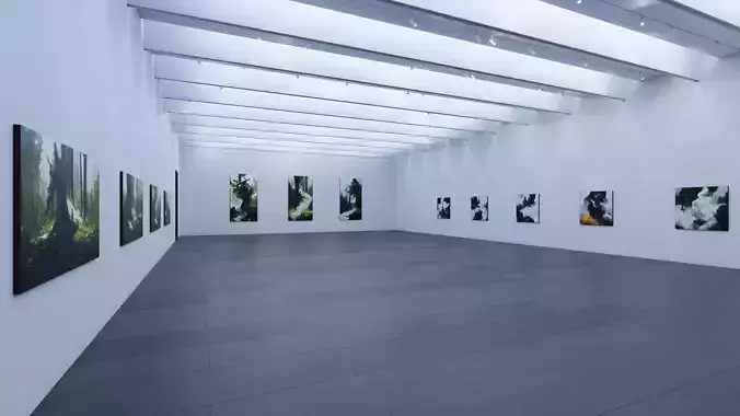 Art Museum Gallery Interior 30 Low-poly 3D model