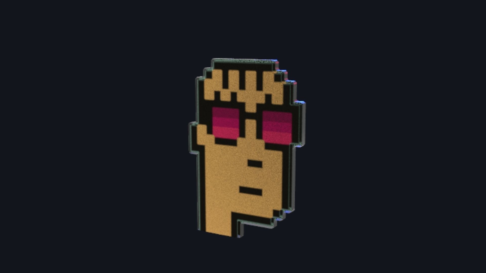 Cryptopunks Crypto Bitcoin Coin NFT 0447 3D model_1