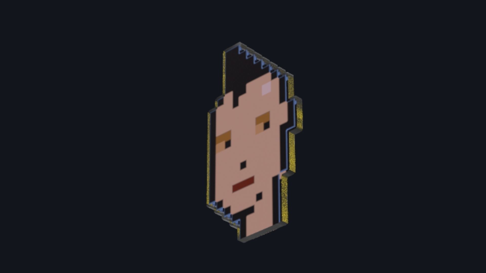 Cryptopunks Crypto Bitcoin Coin NFT 0438 3D model_5