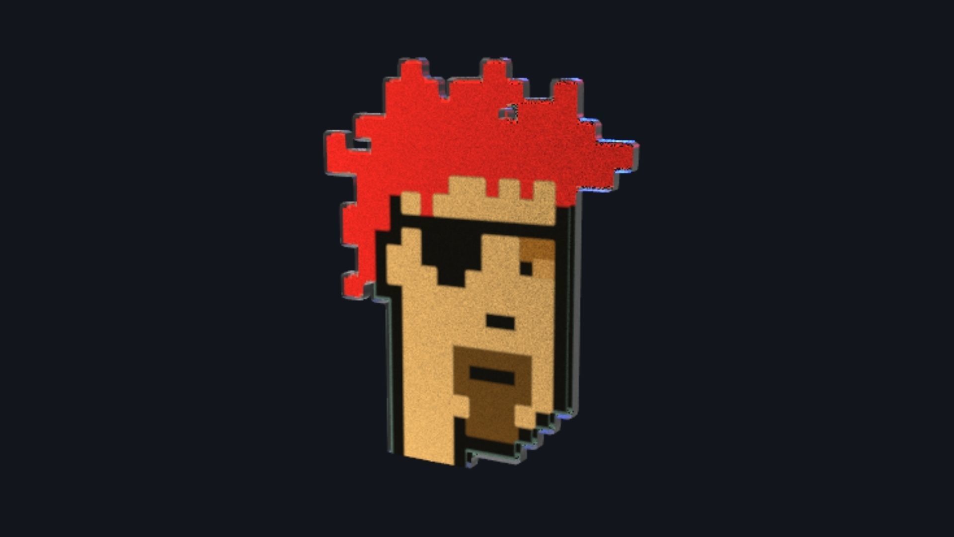 Cryptopunks Crypto Bitcoin Coin NFT 0437 3D model_1