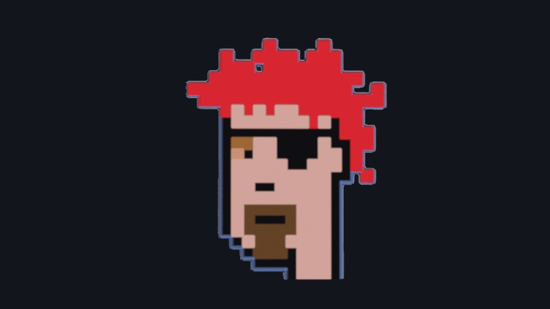 Cryptopunks Crypto Bitcoin Coin NFT 0437 3D model_7