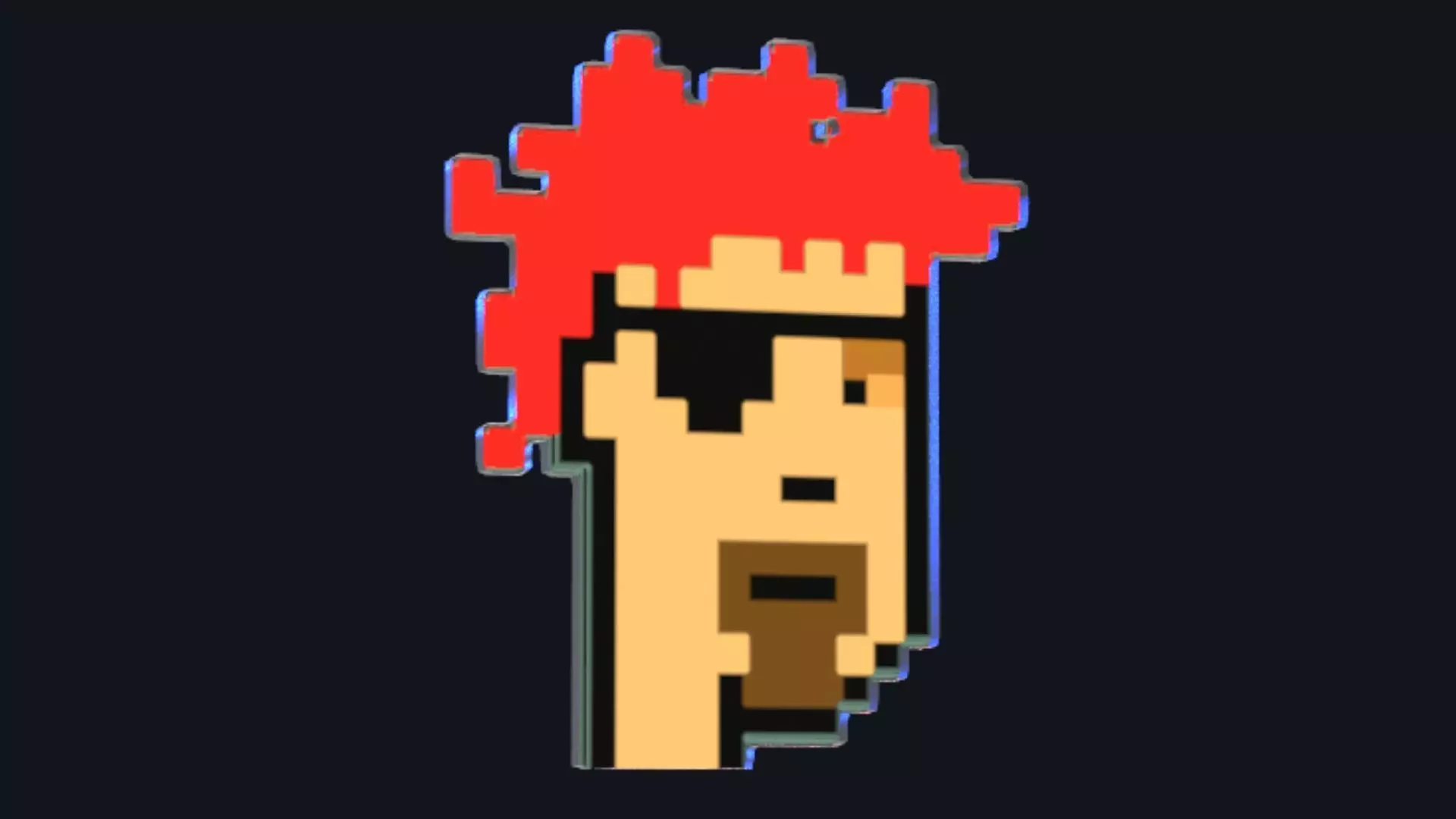 Cryptopunks Crypto Bitcoin Coin NFT 0437 3D model_0