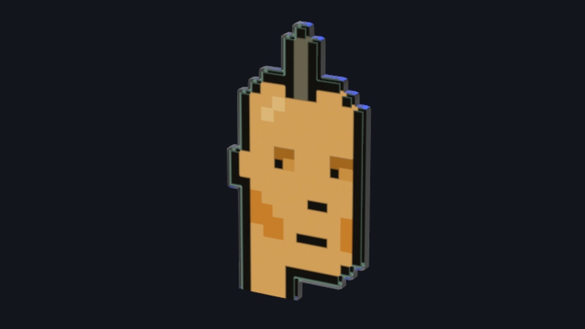 Cryptopunks Crypto Bitcoin Coin NFT 0435 3D model_4