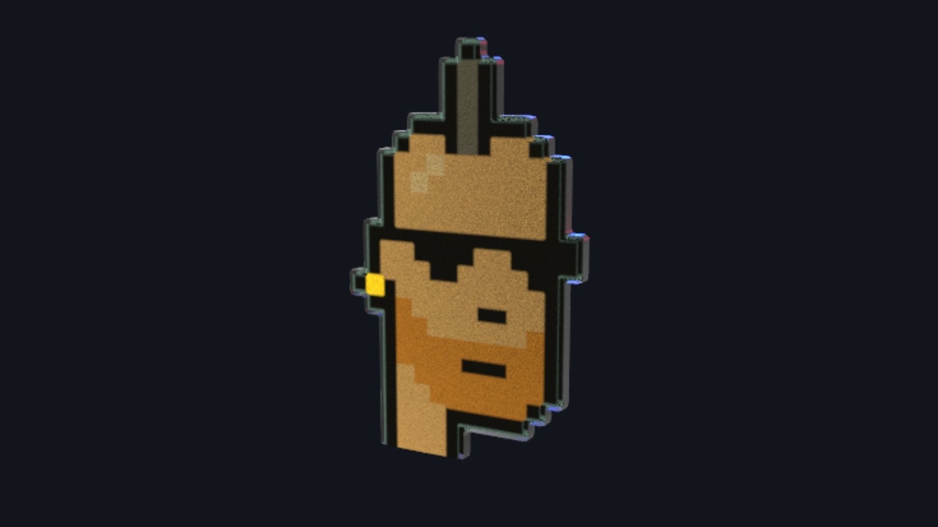 Cryptopunk Crypto Bitcoin Coin NFT 0433 3D model_1