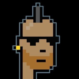 Cryptopunk Crypto Bitcoin Coin NFT 0433 3D model_8