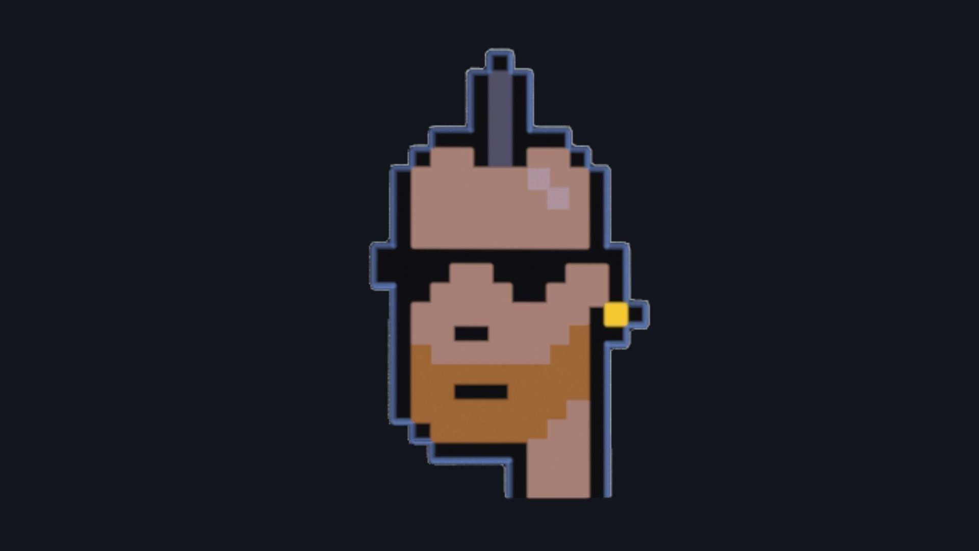 Cryptopunk Crypto Bitcoin Coin NFT 0433 3D model_7