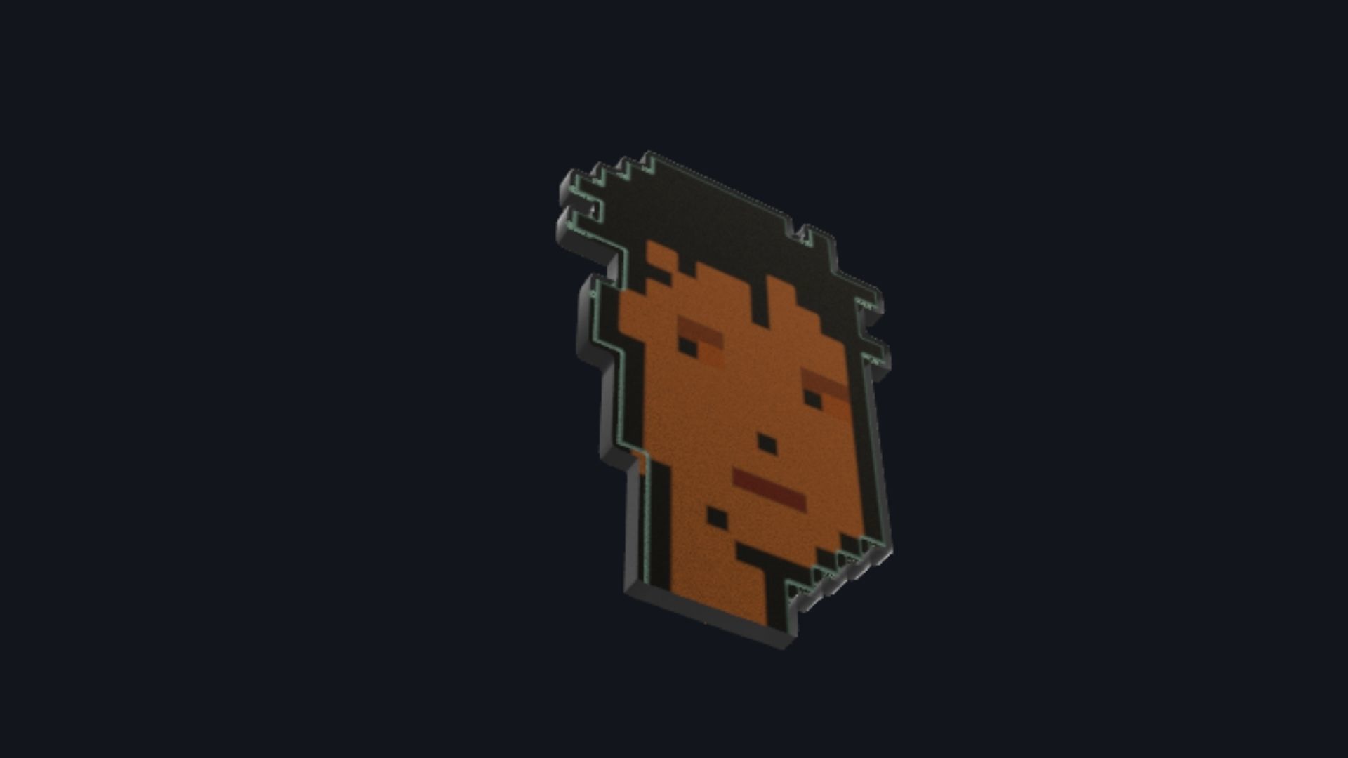 Cryptopunk Crypto Bitcoin Coin NFT 0427 3D model_2