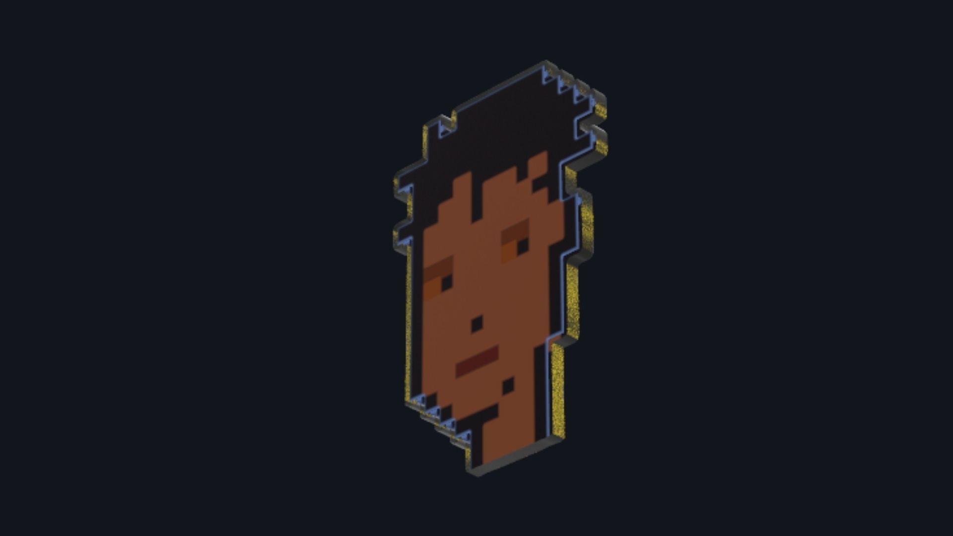 Cryptopunk Crypto Bitcoin Coin NFT 0427 3D model_5