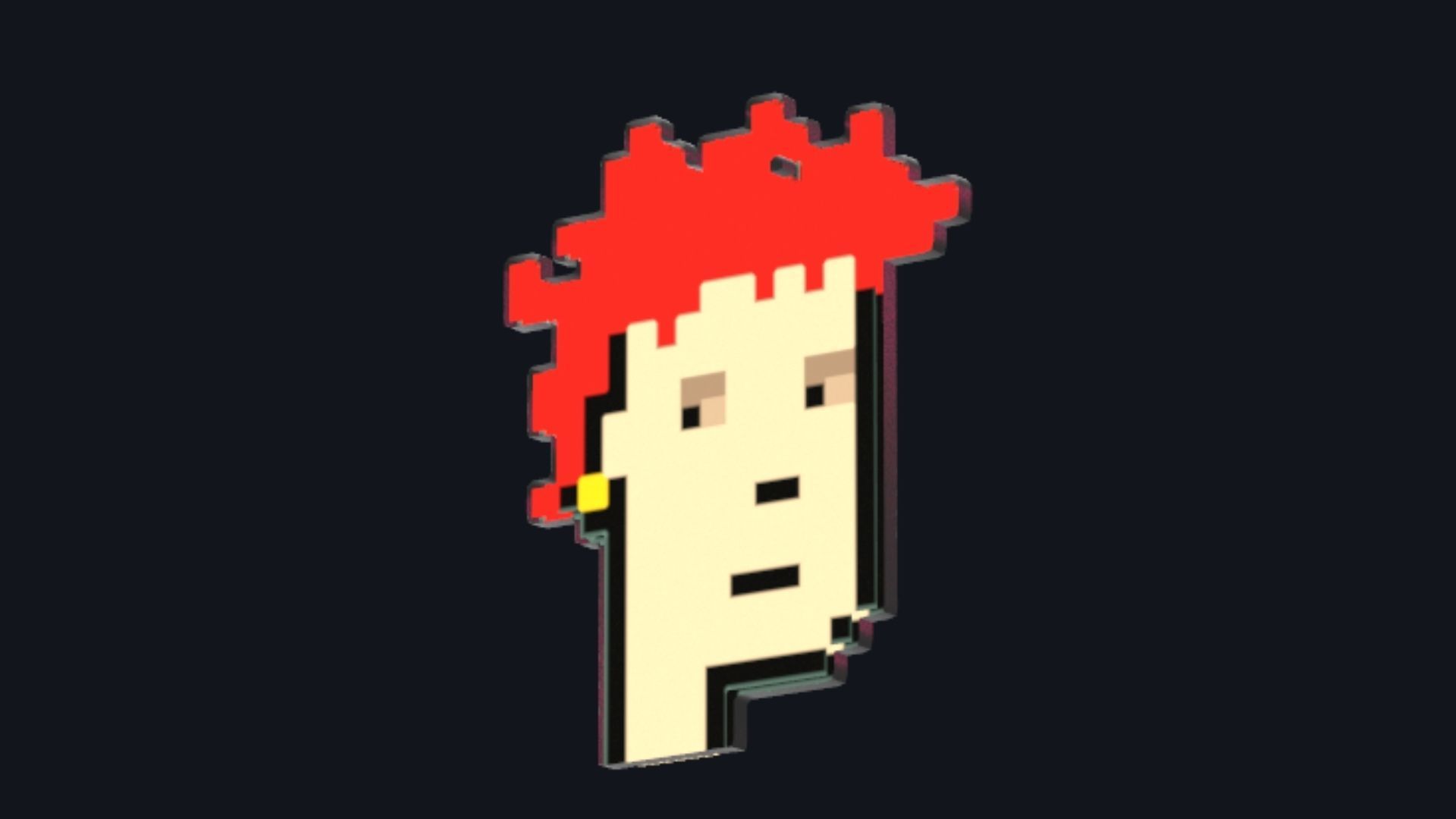 Cryptopunks Crypto Bitcoin Coin NFT 0420 3D model_3