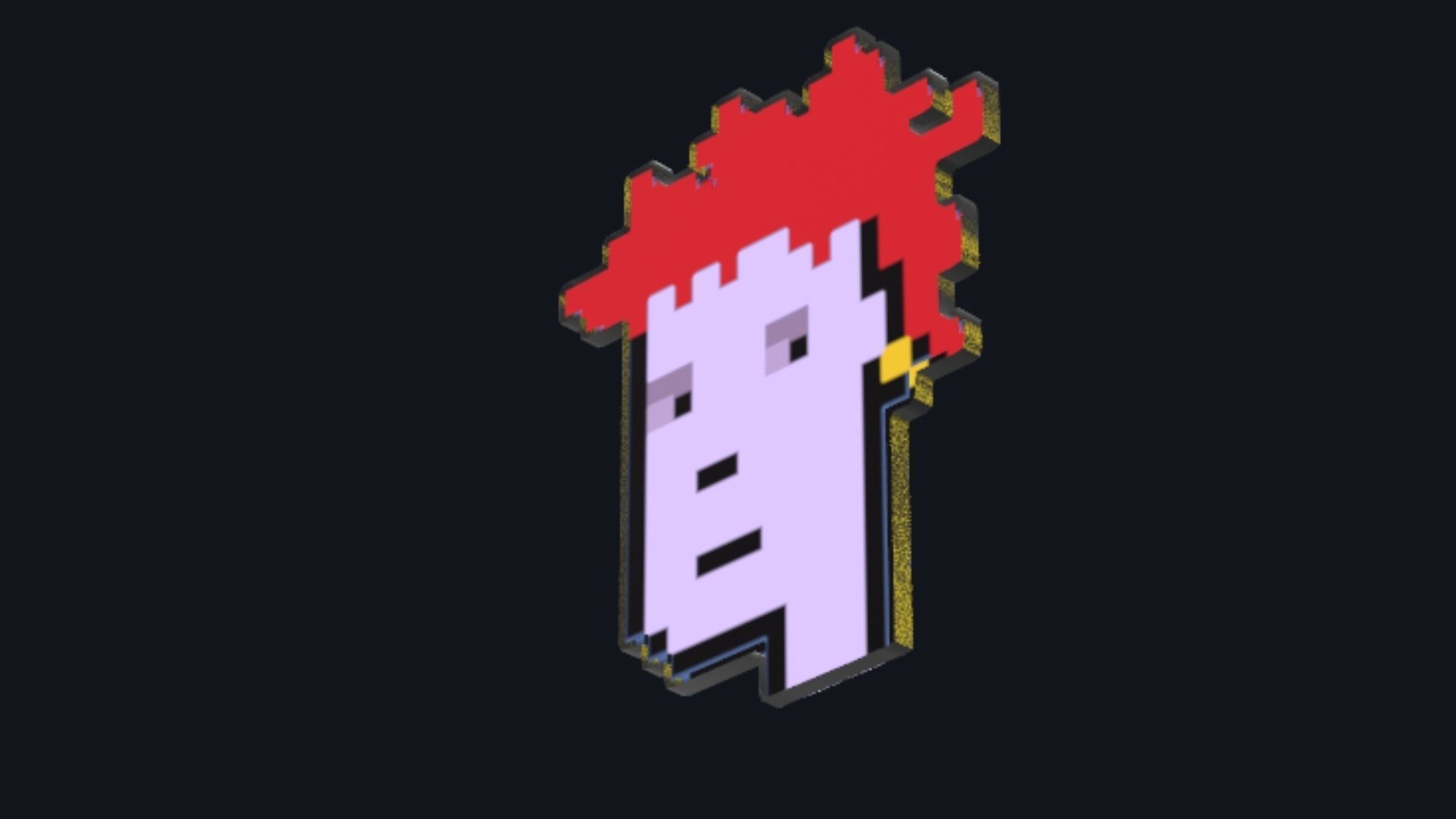 Cryptopunks Crypto Bitcoin Coin NFT 0420 3D model_5