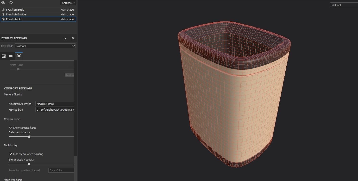 Trashbin M01 Low-poly 3D model_1