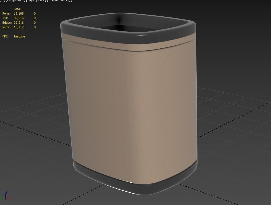 Trashbin M01 Low-poly 3D model_13